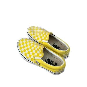 Custom Yellow Checkered Vans